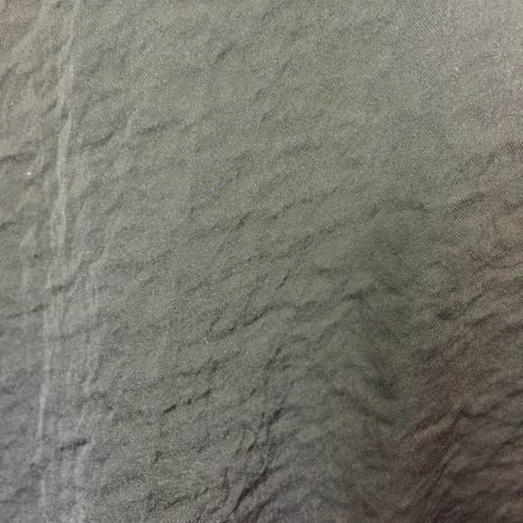 Cross Front Top Womens 22 Snaps Angled Zipper Black Poly Lightweight Pockets - Picture 8 of 13